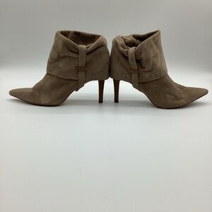1828.Calvin Klein Taupe Wedge Booties Size 9 VGUC